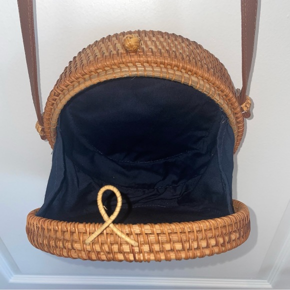 Authentic Hand Woven Round Rattan Bag - Picture 5 of 6
